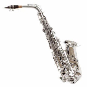 Saxofón  plateado mate / estuche especial