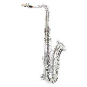 Saxofón  tenor profesional en si b (bb) terminado nickelado