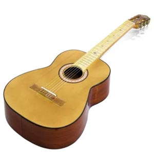 Guitarra económica veteada