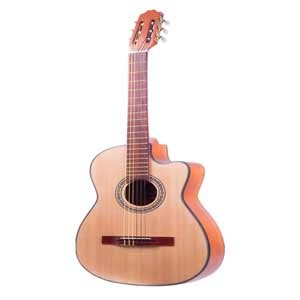 Guitarra madera cedro con  curva