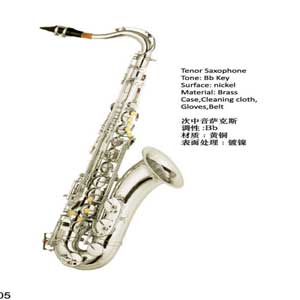 Saxofon Tenor terminado nickel Bb